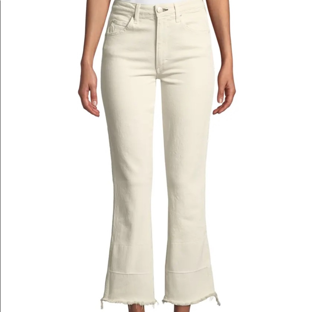 AMO Denim Bella High-Rise Flare-Leg Jeans with Released Hem